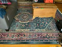 Front view showing central medallion and overall pattern