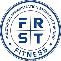 FRST Fitness logo in blue circular design