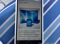 Screenshot of product spec showing kit components and dimensions