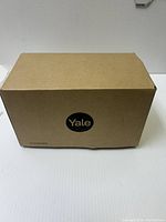Closed Yale branded cardboard box packaging.