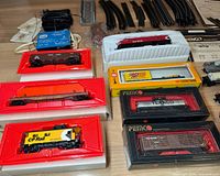 boxed Penco Texaco tank car and livestock cage car