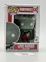 Front view of Funko POP! Games Fortnite Love Ranger #432 figure in original box, showing figure and packaging clearly.