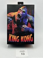 Front view of unopened King Kong action figure box showing illustrated King Kong and bold text