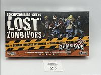 Front view of sealed Zombicide Box of Zombies Set #7 Lost Zombivors box showing title, branding, and artwork.