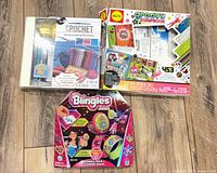 Front view of all three boxed kits