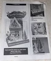 Instruction sheet image showing assembled display components and character placement