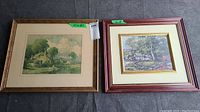 Both framed prints together, showing size labels and overall condition