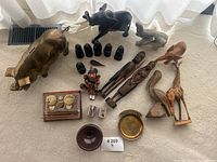 Overview of all pieces on carpet