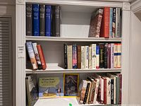 Several shelves of American Civil War books, various titles and authors visible