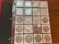 First binder page showing Morgan dollars from 1878 to 1904