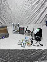 Photo showing the full lot including Star Wars toys, Darth Vader mask, and Glade air fresheners