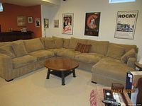 Overall view of five-piece sectional sofa