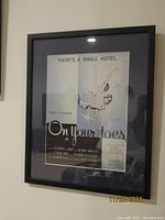 Framed On Your Toes movie poster showing a ballerina figure and title, black frame