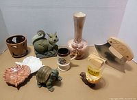 Front view of all items grouped together