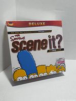 Front of sealed Deluxe Scene It? The Simpsons DVD board game box