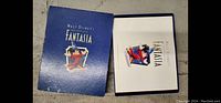 Blue cover book with 'Walt Disney's Fantasia' title and Sorcerer's Apprentice Mickey Mouse artwork