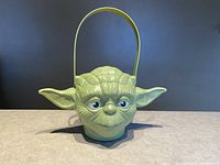 Front view showing Yoda's detailed face and attached handle.