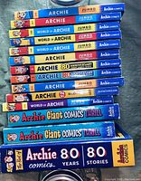 Stack of various Archie Jumbo Comic Digests and Archie 80th Anniversary comics