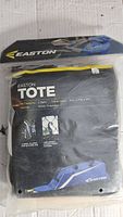 Front view of new Easton baseball bat tote bag in original packaging, shows product details and branding.
