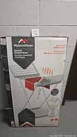 Full view of the MaisonKleen Electric Heated Dryer box showing product image and drying rack design with heating functionality.