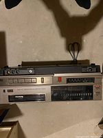 Top view of Sony Betamax SL-5101 showing connectors and power cord.