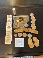 Lot overview showing all groups: flips, bag, tube, stacks