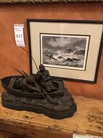 Bronze sculpture and framed print overview