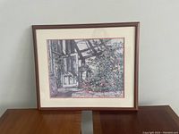 Photo of the entire framed painting showing size and frame