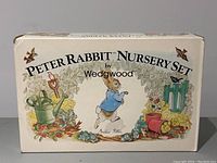 Box front showing Peter Rabbit nursery artwork by Wedgwood
