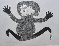 Full unframed print showing figure design and paper condition