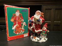 Photo of the vintage Christmas Santa statue figure with original box from CKA.