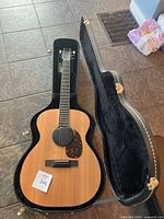 Open case view showing guitar fitted inside