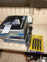 Chicago Pneumatic air impact wrench boxed with Vaper 4-piece chisel set and air hammer tool