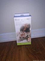 Front of unopened Rino nasal aspirator box showing product name and branding.
