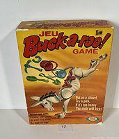 Front of original Buckaroo game box showing colorful illustration and brand
