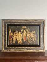 Full frontal image of framed reproduction Primavera print showing entire artwork and frame.