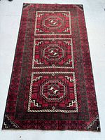 Full view of rug laid flat on floor