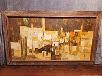 Front view of framed painting showing full composition and frame edge