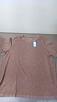 Brown taupe short-sleeve 100% cotton T-shirt with tag, size 1X.