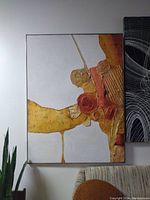 Frontal view of full painting showing overall composition and scale against wall