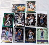 Full lot of 10 NBA basketball cards shown laid out on a white surface