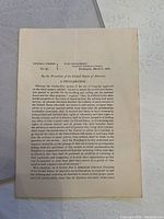 Front side of the printed proclamation showing General Order No. 35 text dated March 11, 1865, signed by Abraham Lincoln with historical content about pardoning deserters.