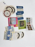 Entire collection laid out showing reels, sleeves and packets