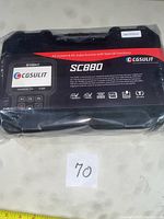 Front of sealed carrying case for CGSULIT SC880 scanner with branding and model information visible.