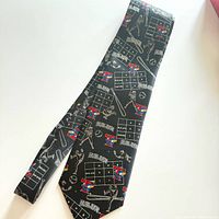 Entire tie laid flat showing pattern