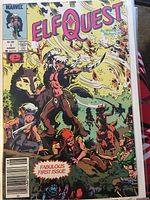 Front cover of the Elf Quest #1 comic book showing the characters and title, identifying it as the Canadian price variant.