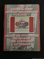 Front cover of the Kraft 1997-1998 World's Best Hockey Collectors Album with bilingual English and French text and Kraft logo.