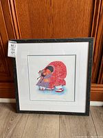 Framed print titled "Hugs and Kisses" showing entire artwork and frame.