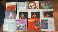 Photo showing 13 vintage opera and vocal LP records arranged on a flat surface, includes various titles and artists. One record noted sealed by seller.