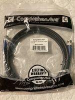 Packaged Comprehensive 6ft High Definition 3G-SDI BNC to BNC Cable in branded plastic wrap showing lifetime warranty and model information.